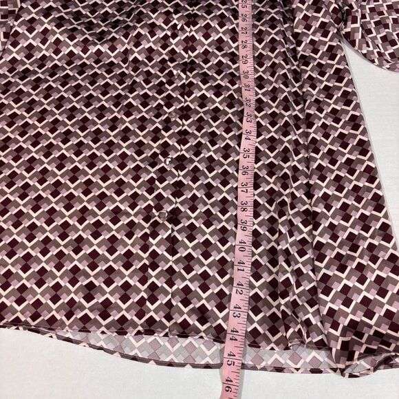 Downeast KELLY SHIRTDRESS WITH BOW TIE NEW with tags Size Medium GEO PEPPERCORN - Picture 15 of 15